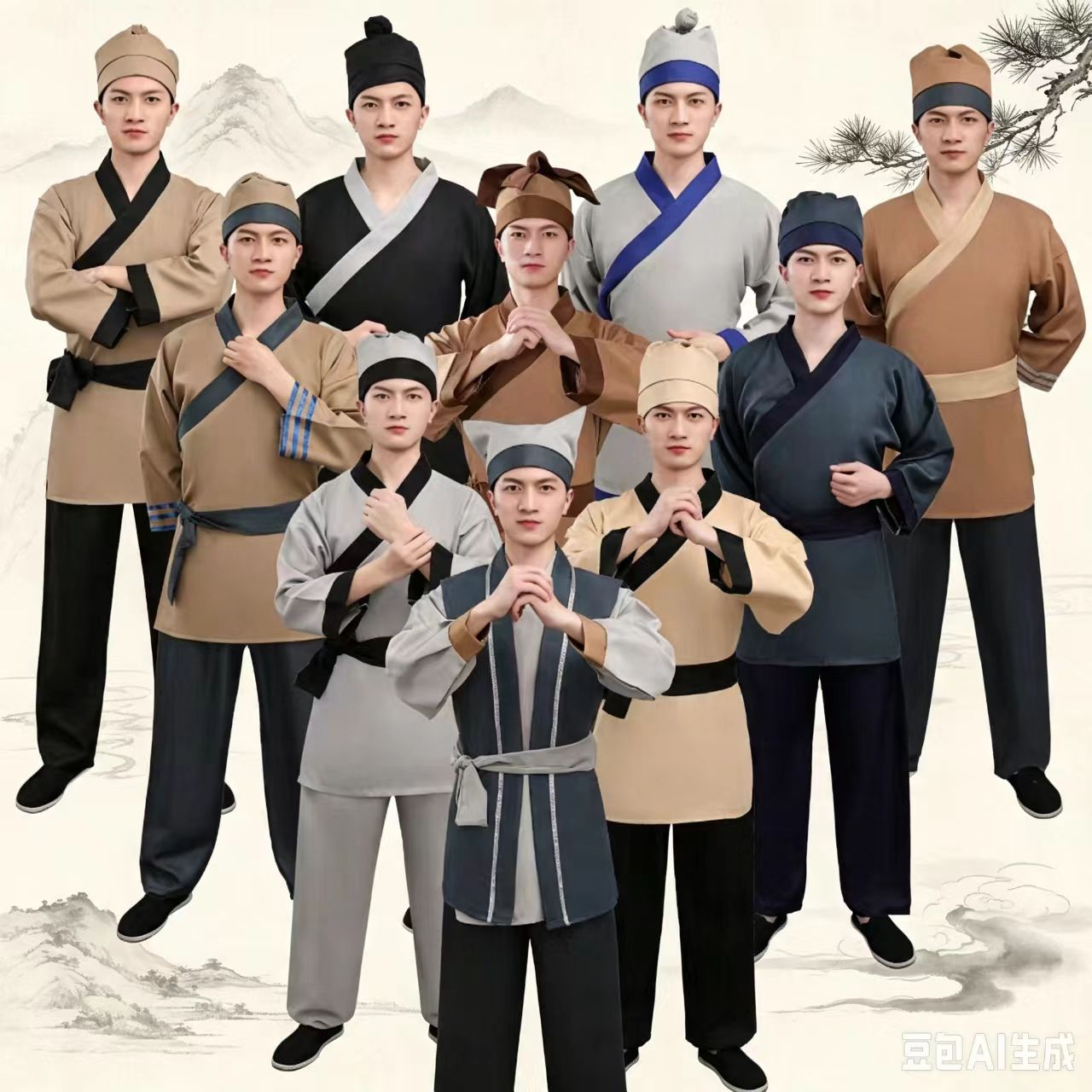 古装演出服祭祀服帽子套装四季通