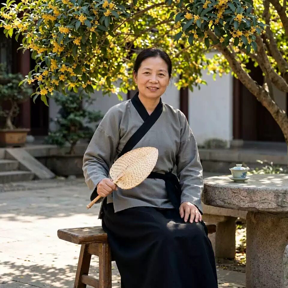 古装老太太演出服棉麻汉服老太婆