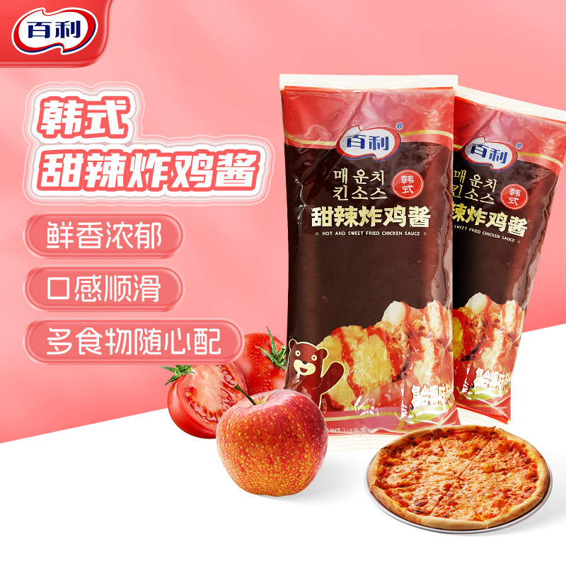 百利韩式甜辣炸鸡酱1kg商用韩国料理炸鸡年糕烤肉饭酱调味酱商用