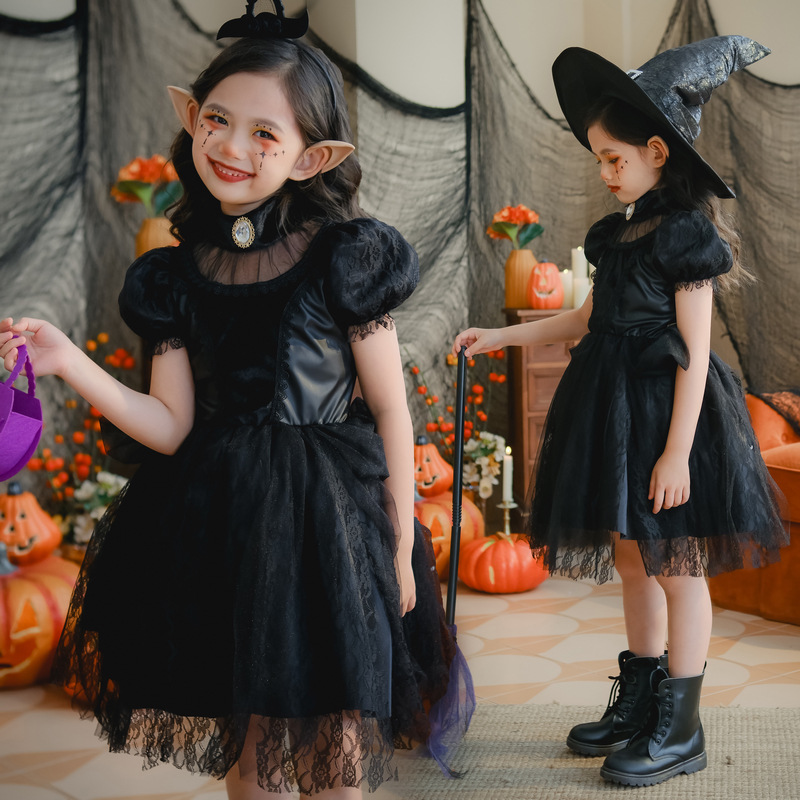 儿童万圣节cosplay连衣裙