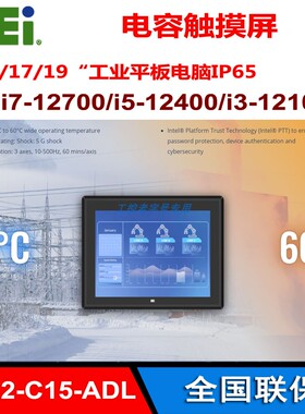 PPC2-C15/C17/C19-ADL-i7/8G-R10工业平板电脑i5-12400 i3威强