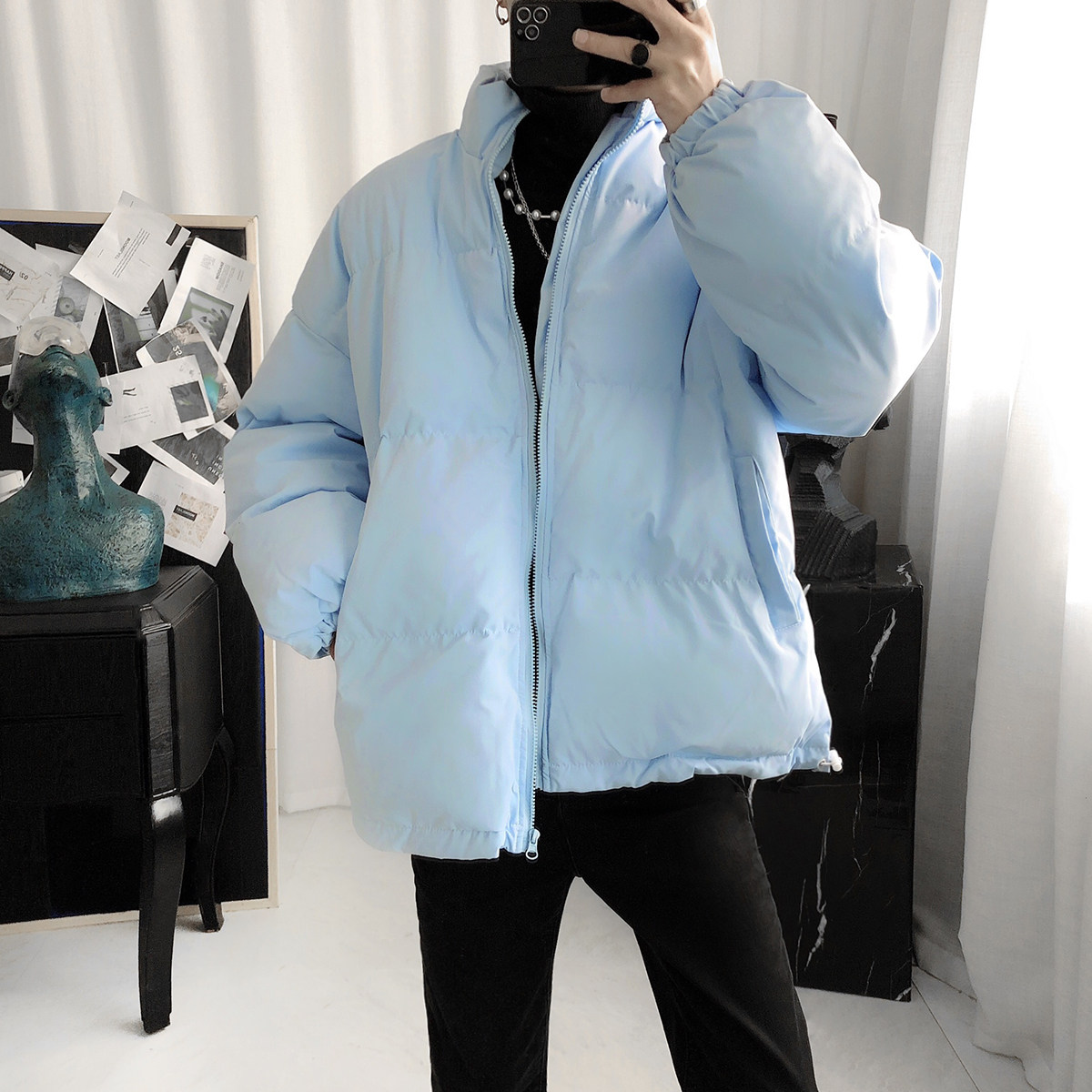 复得先生棉衣男士冬季潮流新款百搭休闲棉祆韩版宽松时尚棉服外套