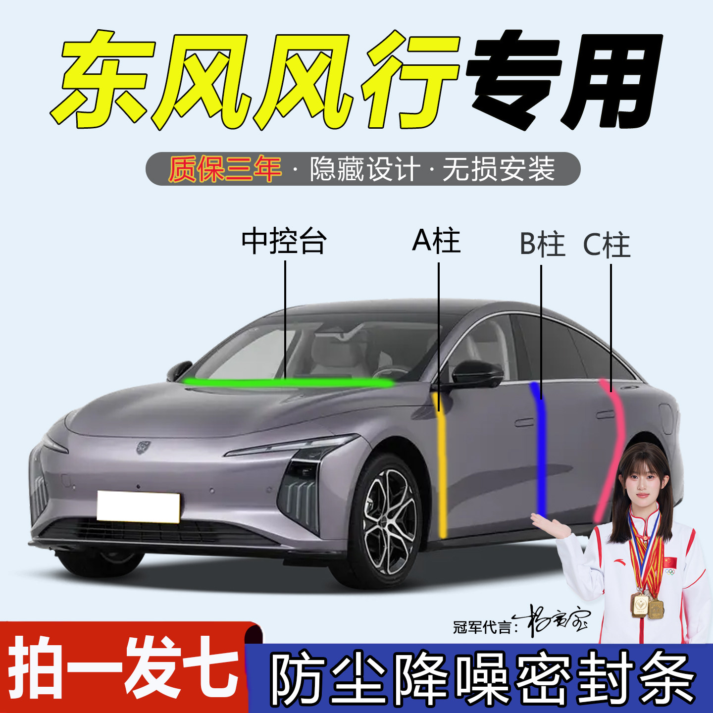 东风风行全系汽车门隔音密封胶条图片