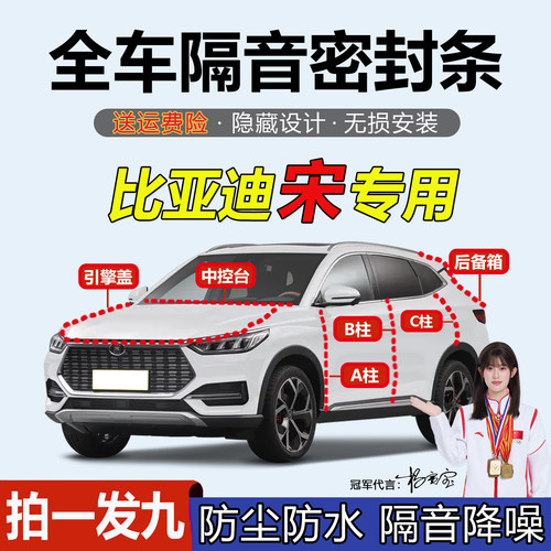 比亚迪宋PLUS专用汽车BC柱密封条