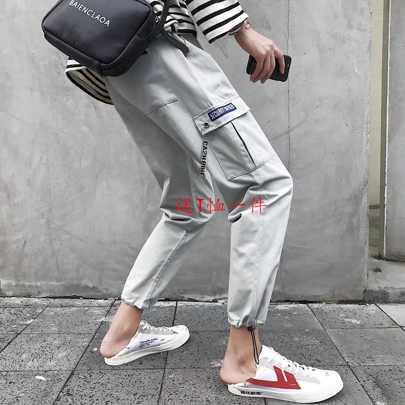 ins超火韩版男士个性休闲裤春夏潮流百搭束脚裤学生小脚裤九分裤在类目 男装, 休闲裤中 - 来自Buy2taobao.com提供专业的淘宝代购服务