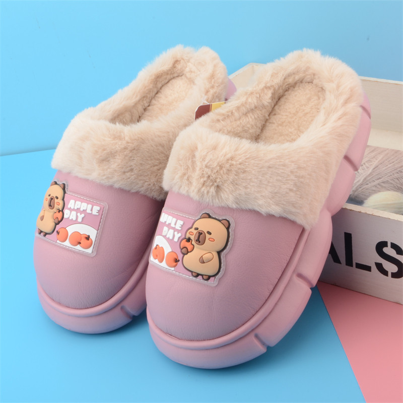 皮面耐脏防水儿童棉拖鞋冬季家用防滑软底中大童女孩保暖男童棉拖,童鞋/婴儿鞋/亲子鞋,儿童棉拖鞋,淘宝优惠券,粉丝福利购,淘宝优惠卷