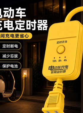 电动车充电定时器自动断电自动计时充电保护插排家用智能防过充开