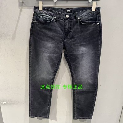 Lee春秋黑灰色紧身小脚牛仔裤
