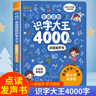 幼小衔接儿童识字认字点读发声书带拼音同步小学1 6年级课本