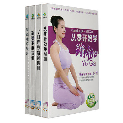 正版向雪教授YoGa 瑜伽合集4DVD 形体健身塑形光盘碟片