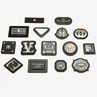 皮标手缝金属合金高档服装鞋靴箱包装饰贴DIY补丁遮盖皮牌商标