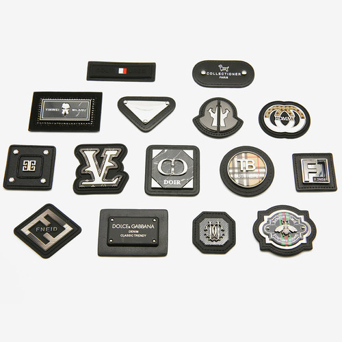 皮标手缝金属合金高档服装鞋靴箱包装饰贴DIY补丁遮盖皮牌商标