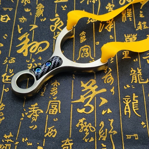 不秀钢单卡弹弓直板扁皮圆皮弓速射实战户外竞技卡珠射鱼