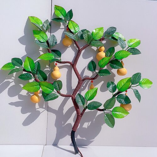 葫芦树葫芦摆件手工编织藤条仿真居家摆件