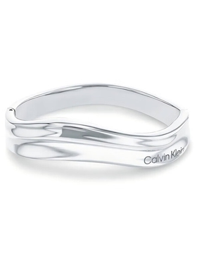 【新款】Calvin Klein简约银色金属手镯女光面不掉色时尚百搭