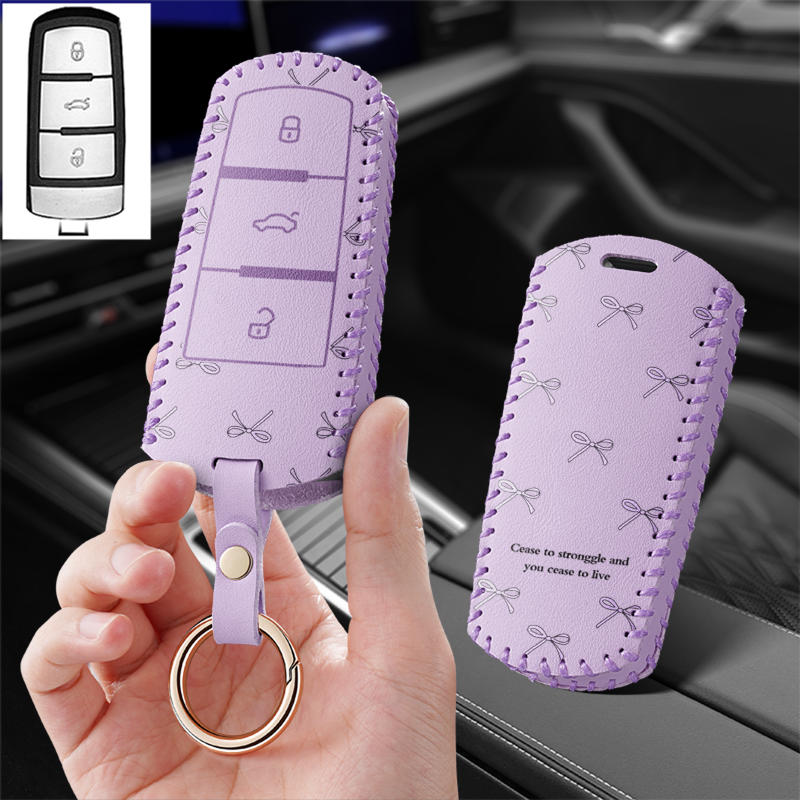 适用大众迈腾B7汽车钥匙套CC一键启动汽车121315老款16扣壳包男