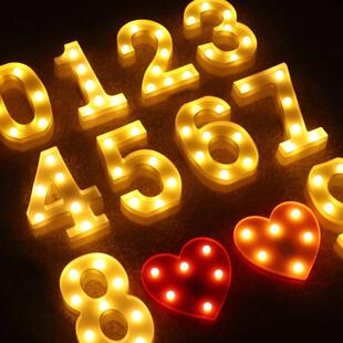 生日数字LED灯100表白LOVE字母灯发光英文marry me求婚灯灯牌灯箱