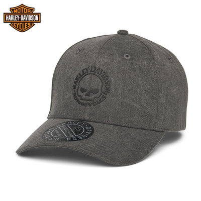 哈雷戴维森男士骷髅威利G棒球帽 HarleyDavidson摩托复古做旧休闲
