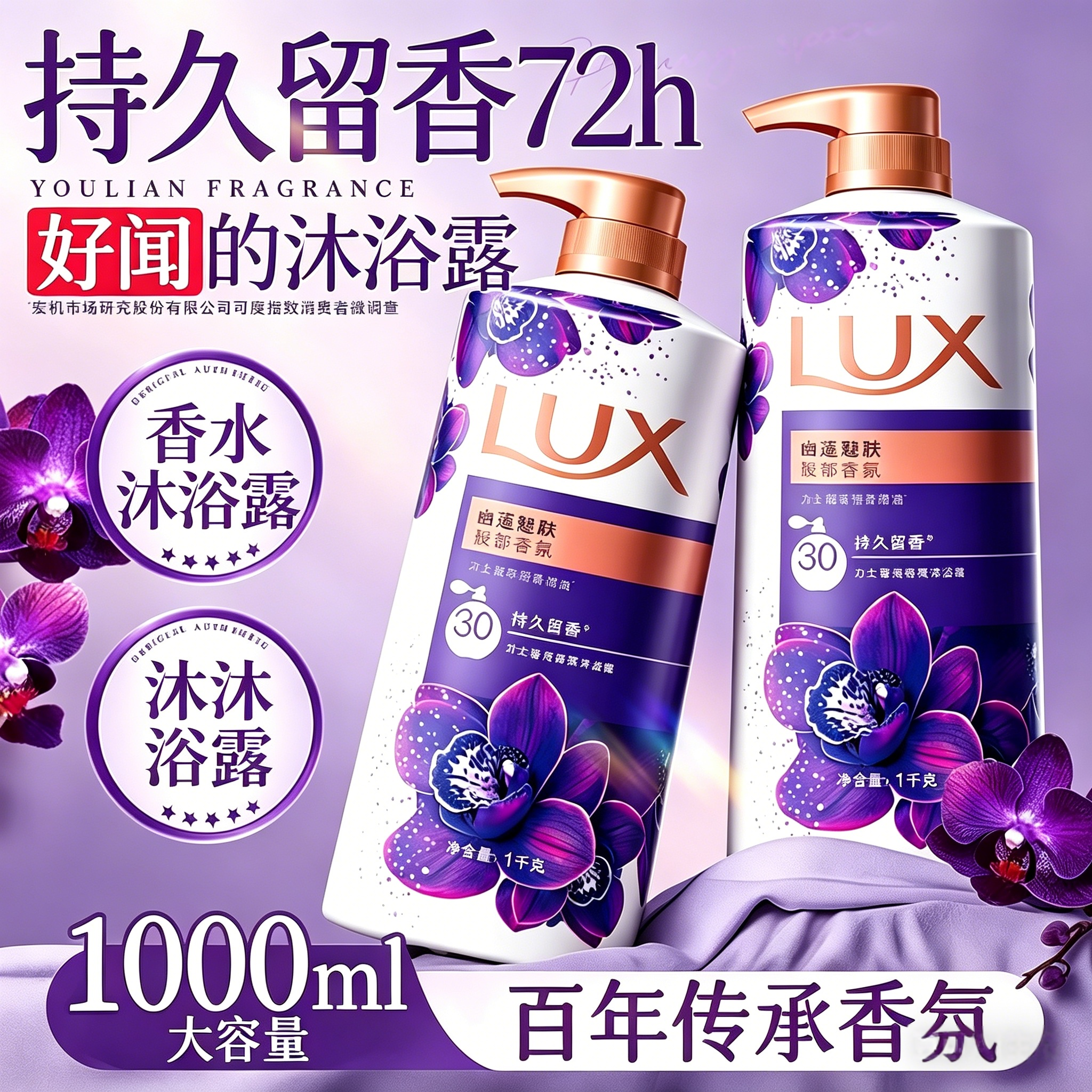 LUX力士香水沐浴露持久留香72小时依兰香止痒正品官方旗舰店品牌