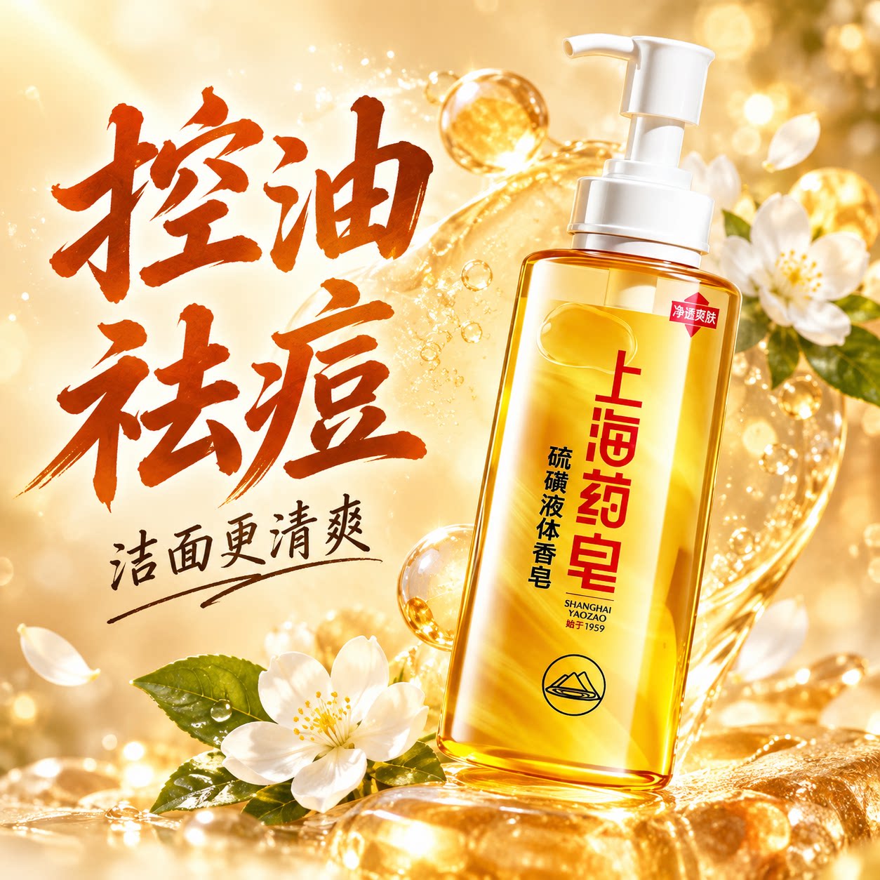 上海药皂硫磺控油祛痘沐浴露