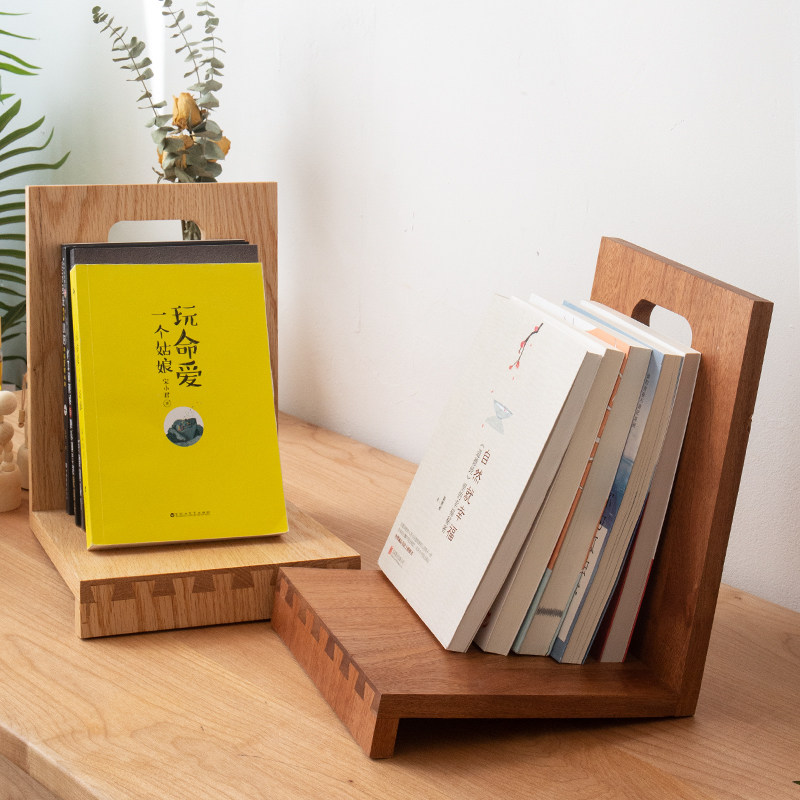 桌上实木小书架办公室简约收纳架简易桌面置物架书立书挡书靠cd架,住宅家具,书架,淘宝优惠券,粉丝福利购,淘宝优惠卷