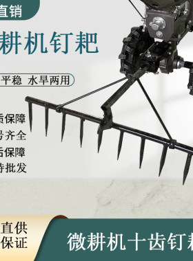 微耕机旋耕机耕田机钉耙十齿