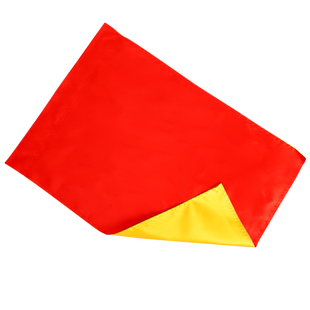 演出旗舞台表演道具红旗舞蹈道具挥舞旗方队运动会红黄双面旗儿童表演道具旗手持红旗带杆子运动会体操表演旗