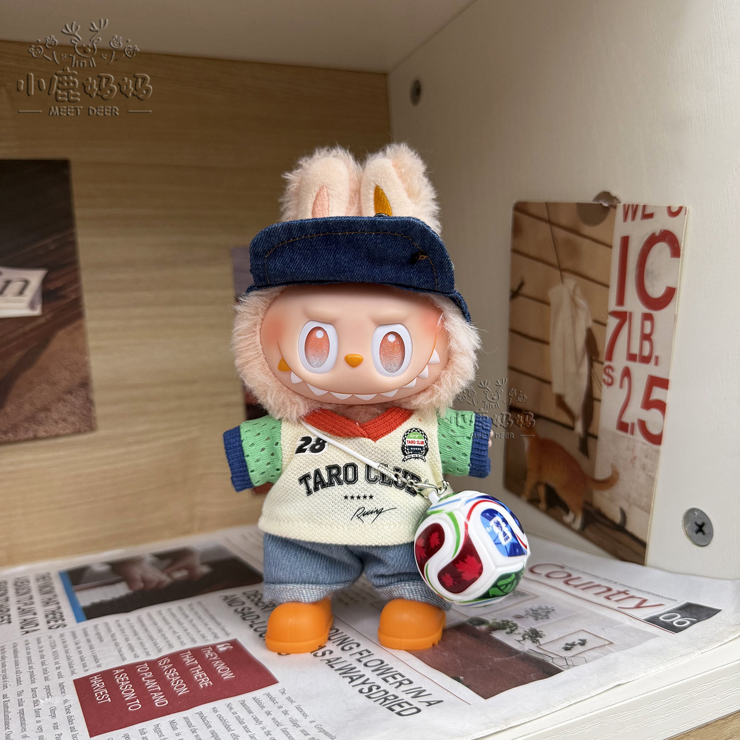 2026新品拉布布足球世界杯娃衣labubu前方高能衣服一三代套装配饰图片