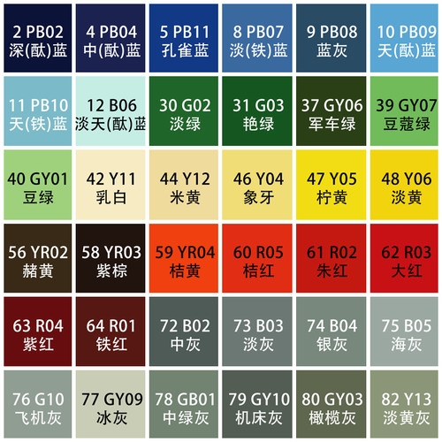 涂丫GSB国际色卡定制自动喷漆G10