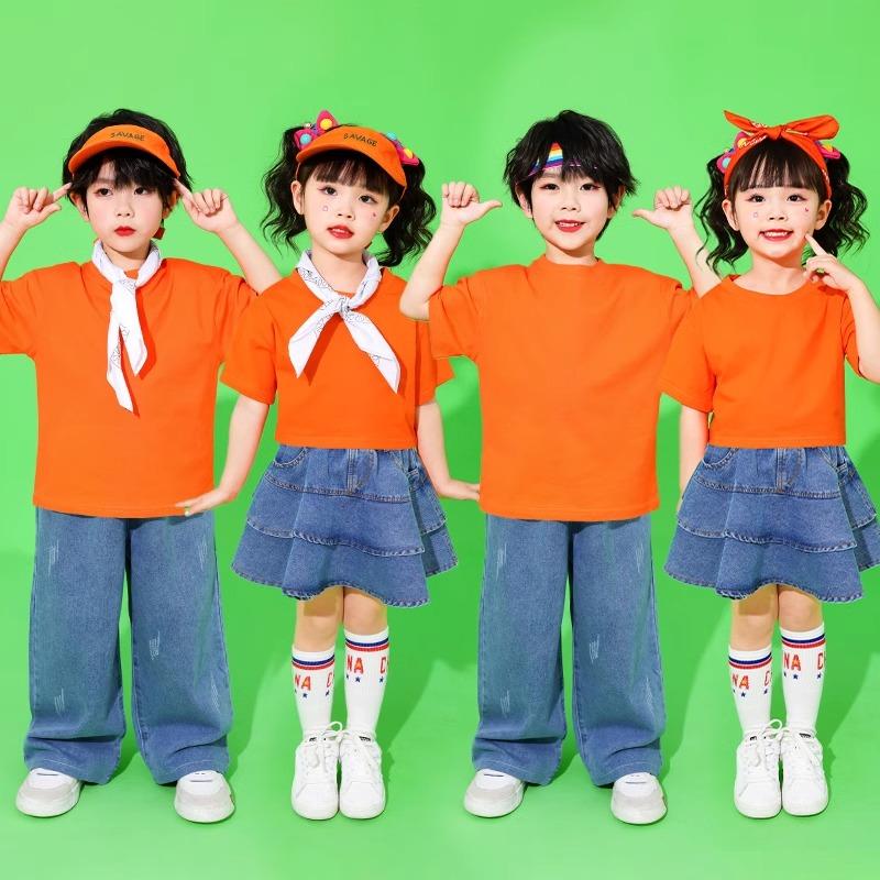 六一儿童开幕式幼儿园班服多巴胺合唱服装毕业小学生啦啦队演出服