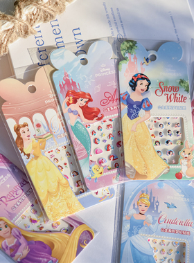 TOMONI迪士尼系列儿童美甲贴纸卡通指甲贴公主宝宝防水玩具正品