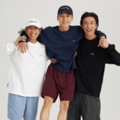 wassup基础小logo长袖 休闲上衣男女情侣装 t恤纯色美式 纯棉打底衫