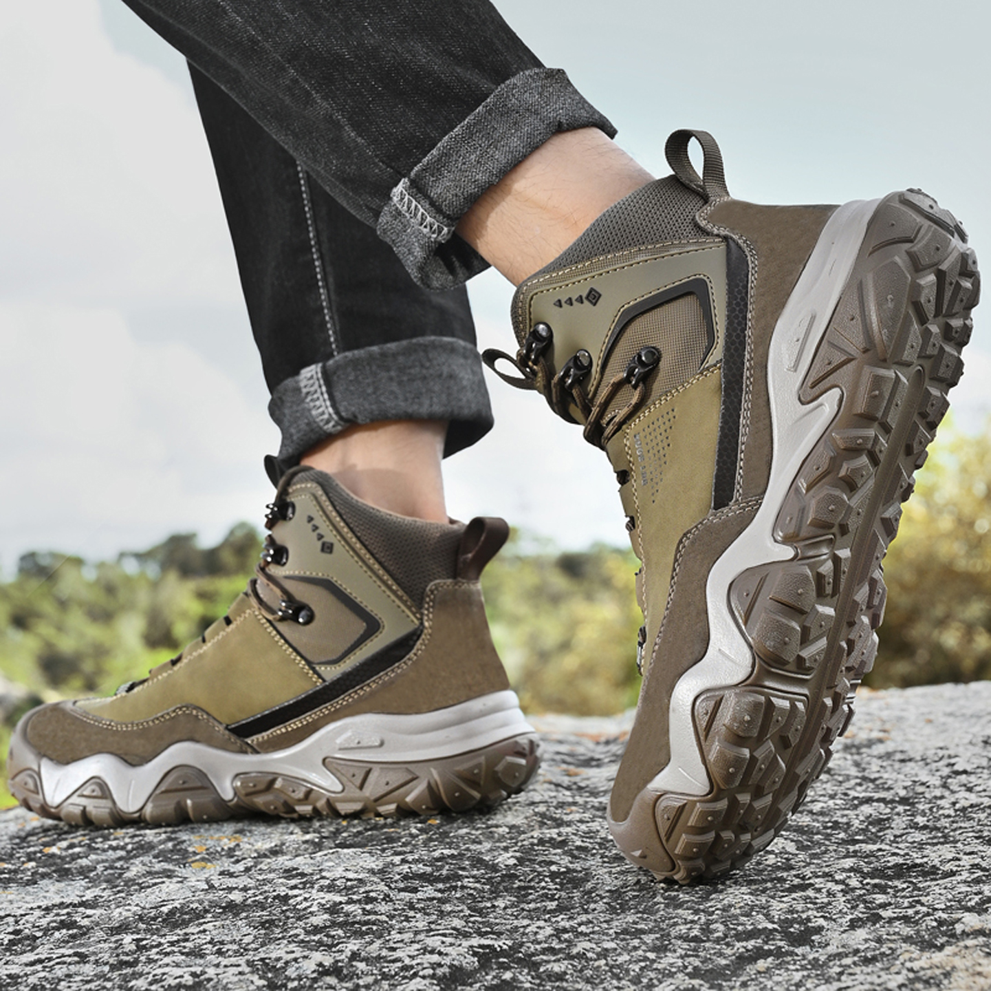 OSITACAT男士防滑登山鞋