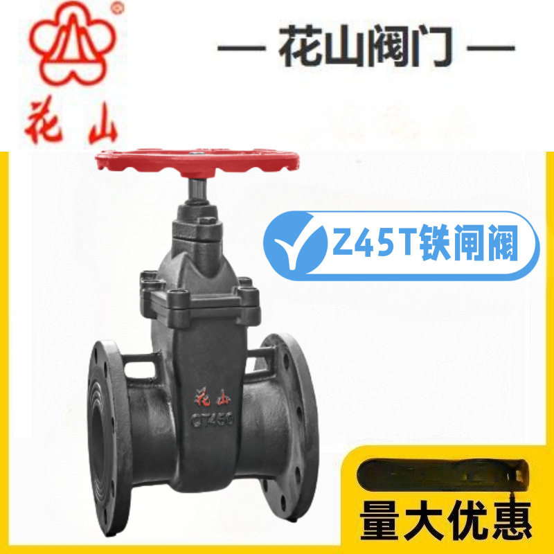 江苏花山阀门Z45T-10/16Q铸铁法兰暗杆铜芯闸阀消防水管防护阀
