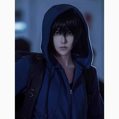 张起灵同款cos服开衫卫衣男春秋小哥cos外套黑武士拉链蓝色连帽衫