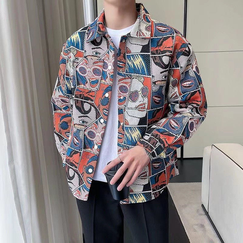 痞帅外套男士春秋季高级感男装衣服2024新款上衣秋装潮牌休闲夹克