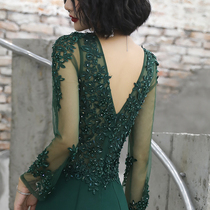 Banquet evening dress women 2019 new noble temperament fish tail annual meeting host high end atmosphere queen