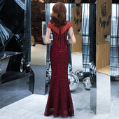 红色订婚晚礼服裙女2026新款 高贵宴会气质年会高端鱼尾新娘敬酒服