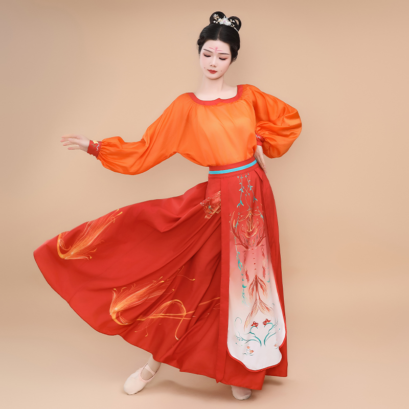 古典舞蹈服新款长安梦华舞服复古中国舞古风演出服装艺考仙气飘逸