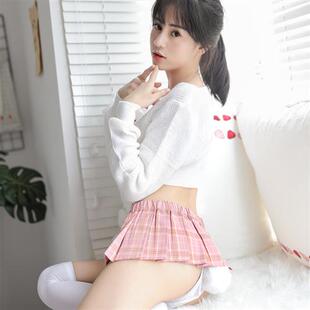 格子超短裙百褶裙小短裙无内衬mini短裙可爱学生18cm迷你裙