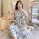 夏季 露背睡裙女性感美背薄款 人造棉绸睡衣绵绸吊带家居服日系大码