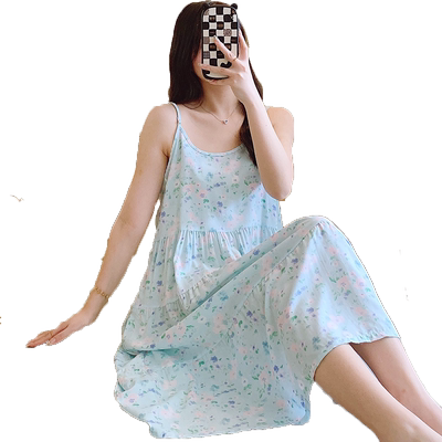 好得西棉绸夏天甜美吊带睡裙