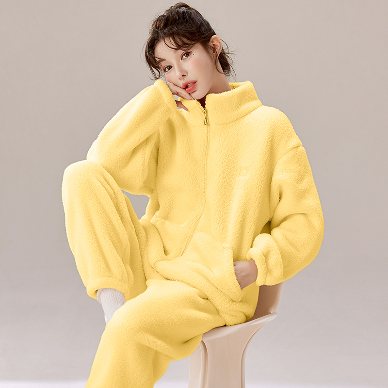 好得西女雪花绒加厚睡衣秋冬