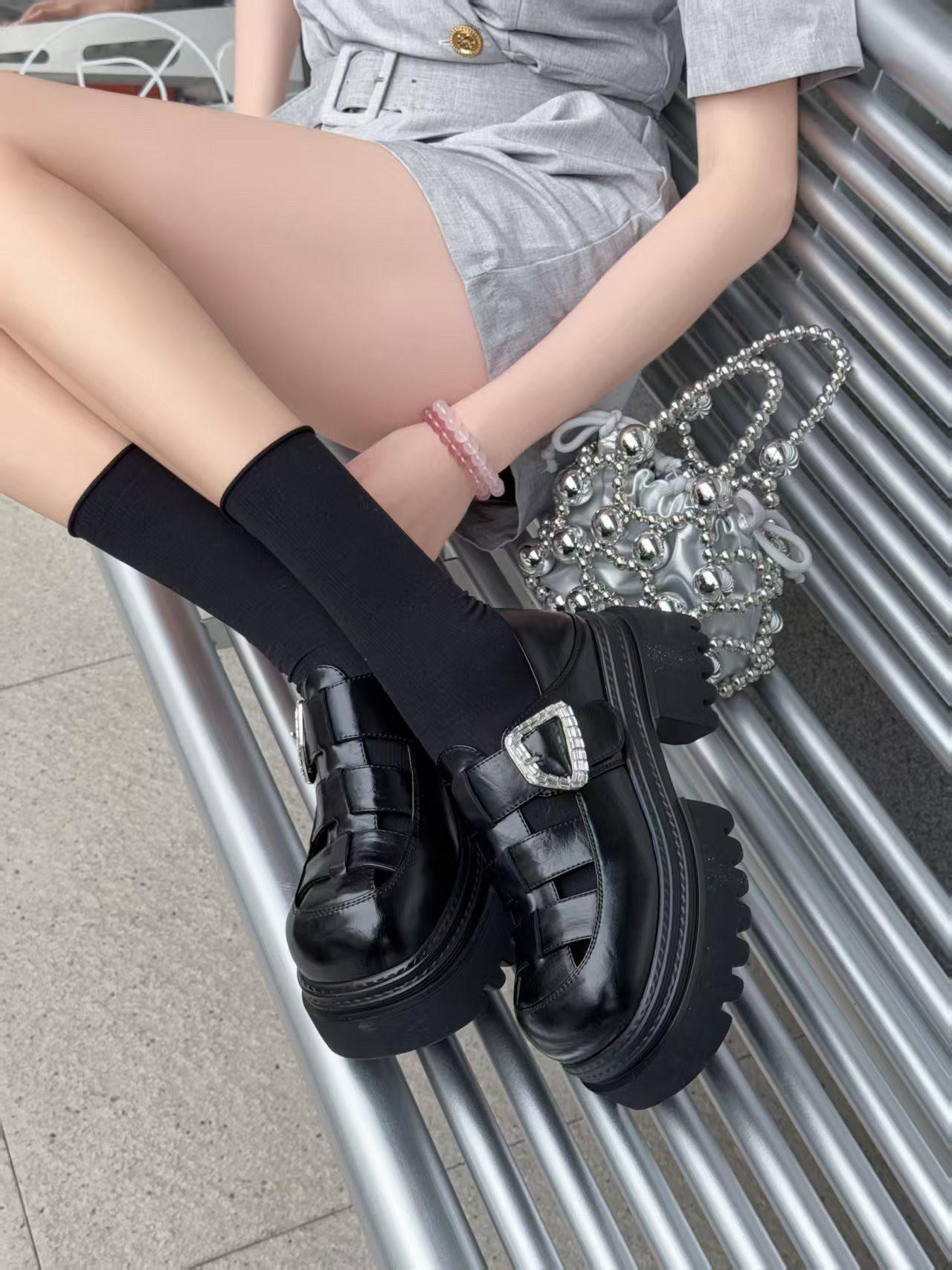 欧洲站厚底罗马女凉鞋女2025罗马凉鞋