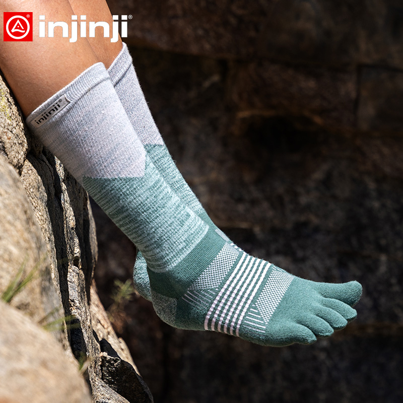 injinji长筒户外五指袜女加厚coolmax专业马拉松徒步登山速干袜子 运动包/户外包/配件 运动袜 原图主图