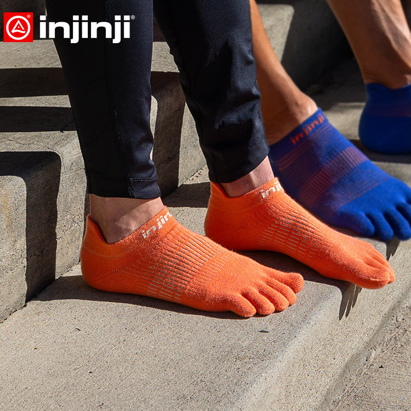 injinji25年女五指袜短筒薄款专业田径跑步防水泡吸汗透气运动袜