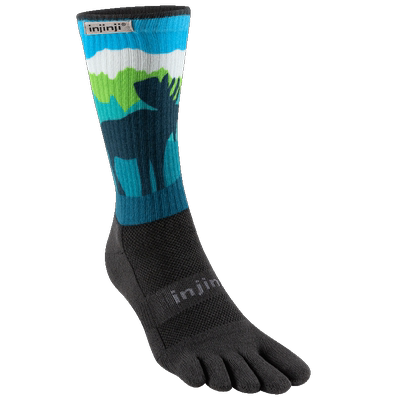 injinji越野跑五指袜三双礼盒装长筒coolmax速干户外徒步登山袜