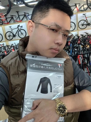 日本 PEARL IZUMI一字米181 5度 自发热秋冬骑行内衣192速干保暖