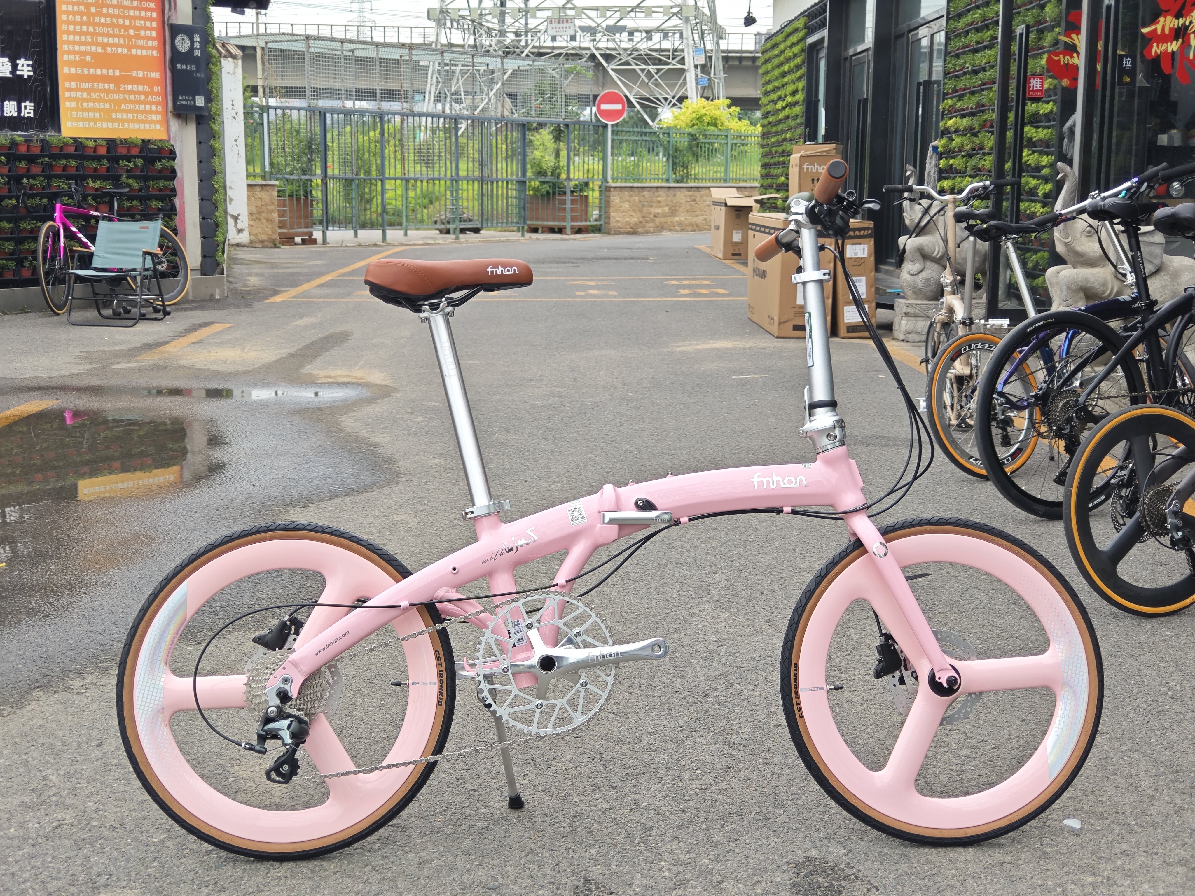 25款风行海豚折叠车【粉色限定】KOMCAS碳纤维轮组10速油碟刹车超
