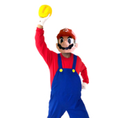 cosplay水管大叔头套面具可爱搞怪动漫纸模游戏卡通儿童表演道具